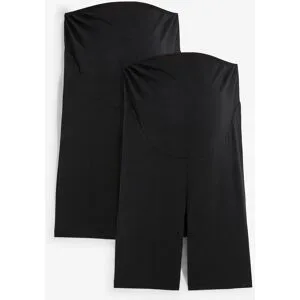 bonprix Umstands-Radlerhose aus Bio-Baumwolle (2er Pack)schwarz 44Damen