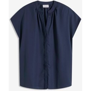 bonprix Kurzarmbluse Oversize Passform, mit V-Ausschnitt, mit Umlegekragen