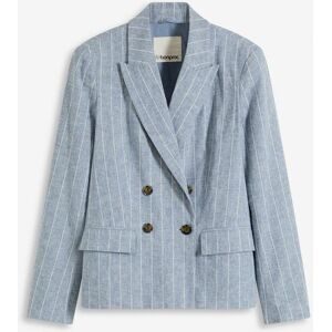bonprix Blazer mit Leinenanteilblau 54Damen