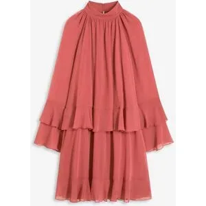 bonprix Chiffonkleid mit Volantsrot 46Damen