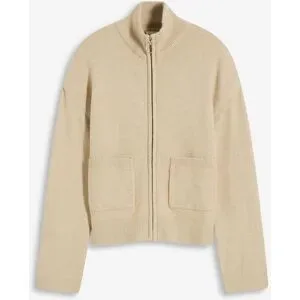 bonprix Strickjacke mit Reißverschlussbeige 52Damen