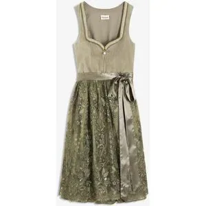bonprix Dirndl mit Pailletten Schürze (2-tlg.Set)grün 52Damen