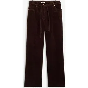 bonprix Weite Cordhose mit Bindegürtelbraun 40Damen