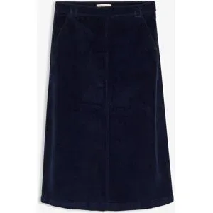 bonprix Midi-Cordrock aus Baumwoll-Mixblau 48Damen