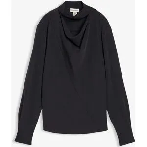 bonprix Leicht glänzendes Blusenshirtschwarz 38Damen
