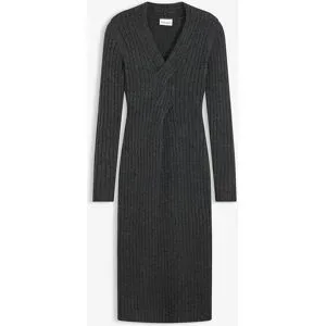 bonprix Strickkleid mit Wollanteilgrau 52Damen