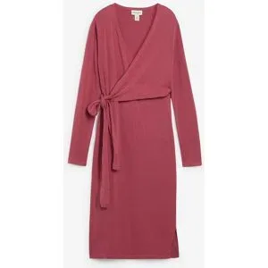bonprix Wickelkleid für die Schwangerschaft und danach aus reiner Baumwollelila 36Damen