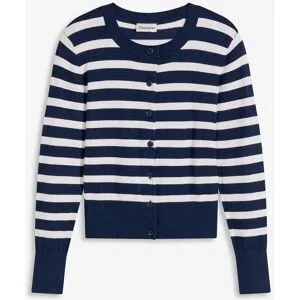 bonprix Feinstrick-Cardigan mit Streifenblau 56Damen