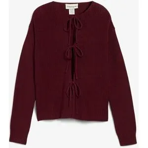 bonprix Strickjacke mit Schleifen-Detailrot 36Damen