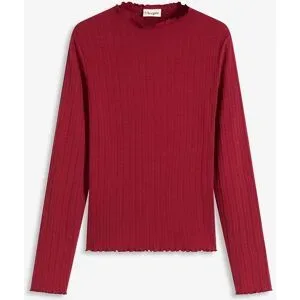 bonprix Figurbetontes Rippshirtrot 52Damen