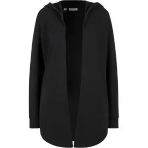 bonprix Long-Sweatjacke aus Baumwoll-Mixschwarz 56Damen