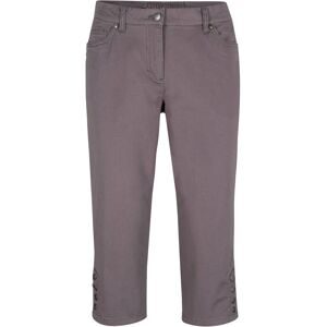 bonprix Baumwoll-Capri-Hose mit Bequembund und Knöpfengrau 38Damen