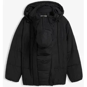 bonprix 3-in-1-Umstands-Pufferjacke mit Trageeinsatz, wasserabweisendschwarz 52Damen