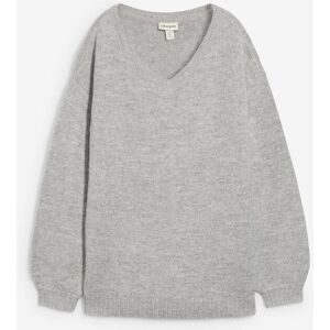 bonprix Pullover mit V-Ausschnittgrau 44Damen