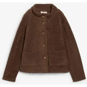 bonprix Teddy-Fleece Jackebraun 48Damen