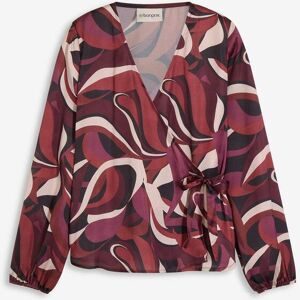 bonprix Wickelbluse aus fließendem Satinrot 42Damen