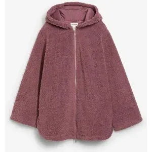 bonprix Teddy-Fleece Jacke in A-Linie mit Seitenschlitzenlila 56Damen