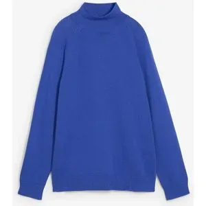 bonprix Rollkragenpullover aus reiner Baumwolleblau 52Damen