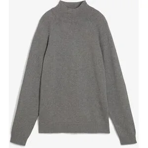 bonprix Rollkragenpullover aus reiner Baumwollegrau 44Damen
