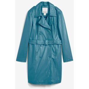 bonprix Leder-Trenchcoat aus Lammnappapetrol 38Damen