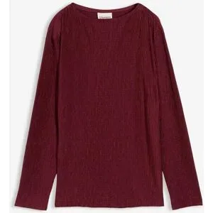 bonprix Langarmshirt mit Struktureffektrot 44Damen