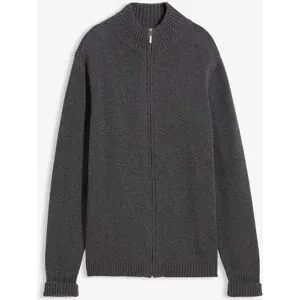 bonprix Strickjacke aus reiner Bio-Baumwollegrau 40Damen