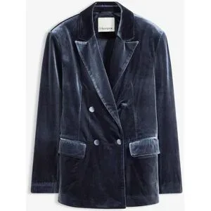 bonprix Blazer aus softem Samtblau 52Damen