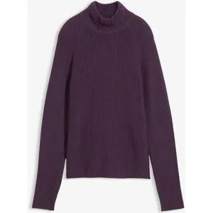 bonprix Rippstrickpullover aus reiner Bio-Baumwollelila 44Damen