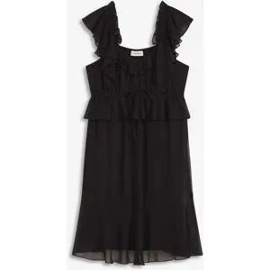 bonprix Chiffonkleid in A-Linieschwarz 42Damen