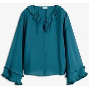 bonprix Tunika aus feinem Viskose-Mixpetrol 36Damen