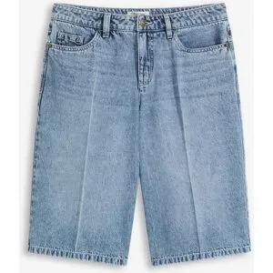 bonprix Jeans-Bermuda Mid Waist, Low Stretchblau 38Damen