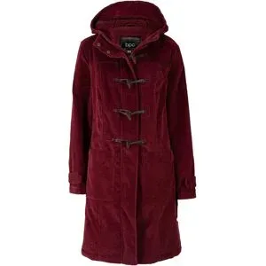 bonprix Gefütterter Cord-Dufflecoatrot 44Damen