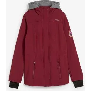 bonprix wasserabweisende Softshell-Longjacke, 2 in 1-Optikrot 40Damen