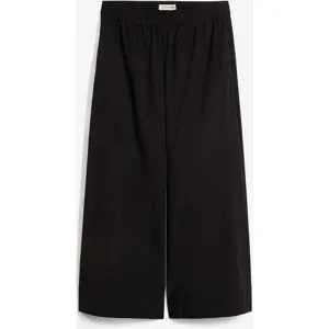 bonprix Weite Culotte aus reiner Baumwolleschwarz 38Damen