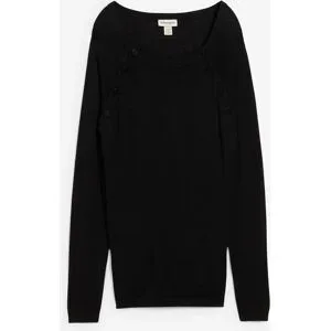 bonprix 2-in-1 Umstands- und Stillpullover aus Feinstrickschwarz 40Damen