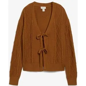 bonprix Strickjacke mit Schleifenbraun 52Damen