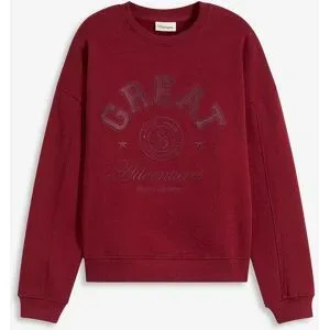 bonprix Oversize-Sweatshirt aus reiner Baumwollerot 36Damen
