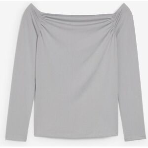 bonprix Carmenshirt aus leichtem Jerseygrau 36Damen
