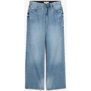 bonprix Wide-Leg-Jeans Mid Waist, Low Stretchblau 50Damen
