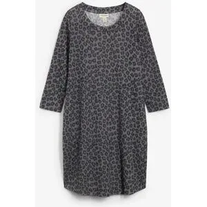 bonprix Kurzes Shirtkleid in Strickoptikgrau 40Damen
