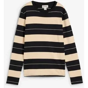 bonprix Langarmshirt aus schwerer Baumwolleschwarz 40Damen