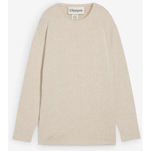 bonprix Long-Sweatshirt in Strickoptikbeige 52Damen