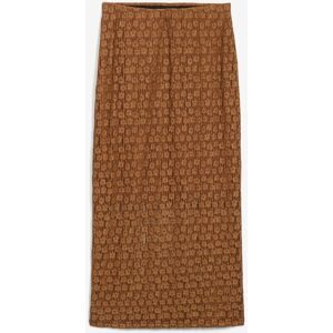 bonprix Maxirock aus Spitzebraun 32Damen