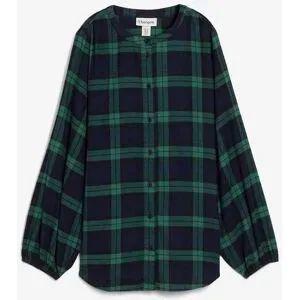 bonprix Flanellhemd aus reiner Baumwolleblau 48Damen