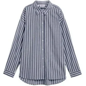 bonprix Oversize-Hemdbluse aus reiner Baumwolleblau 54Damen