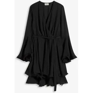 bonprix Tunika-Kleid mit V-Ausschnittschwarz 50Damen