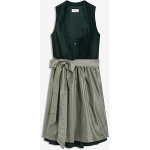 bonprix Dirndl mit Samt-Mieder und Satin-Schürze (2-tlg.Set)grün 50Damen