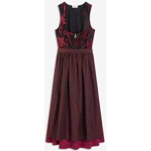 bonprix Dirndl mit Samt in Midilänge (2-tlg.Set)rot 36Damen
