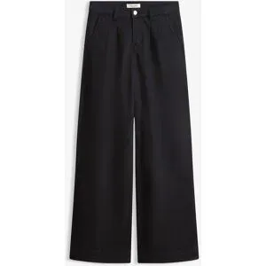 bonprix Wide-Leg Bundfalten-Hose mit Bequembundschwarz 42Damen