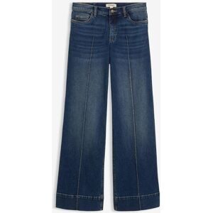 bonprix Wide-Leg-Jeans Mid Waist, Full Lengthblau 48Damen